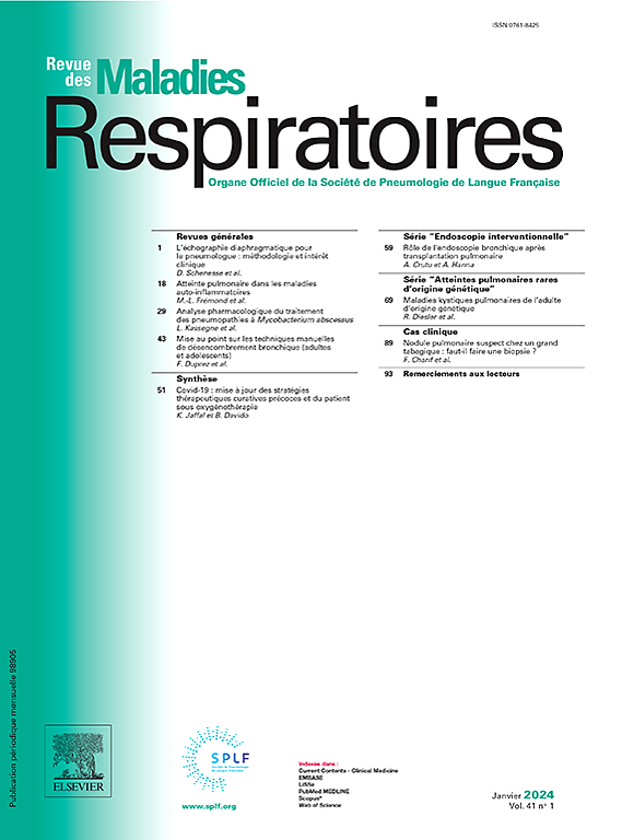 Go to journal home page - Revue des Maladies Respiratoires